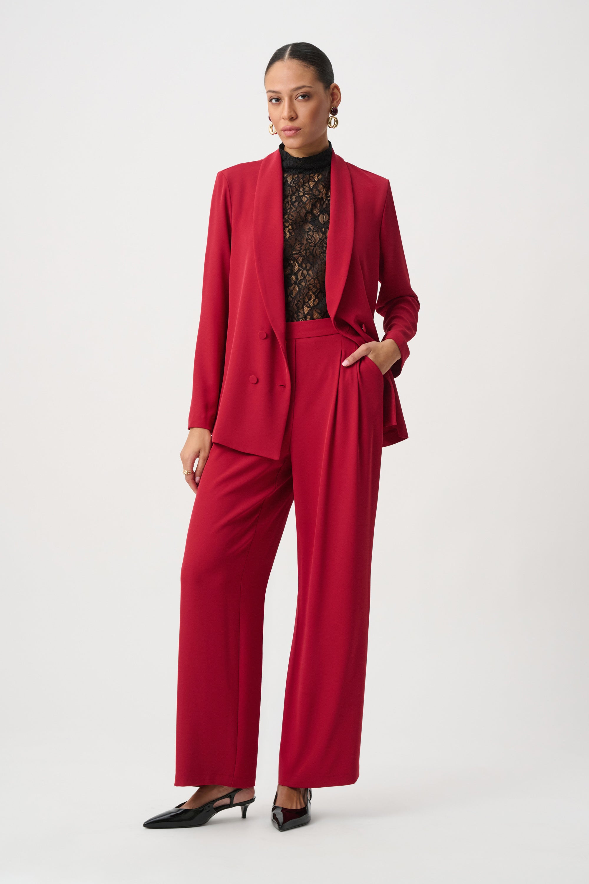 Front-Pleated Wide-Leg Pants (264181)