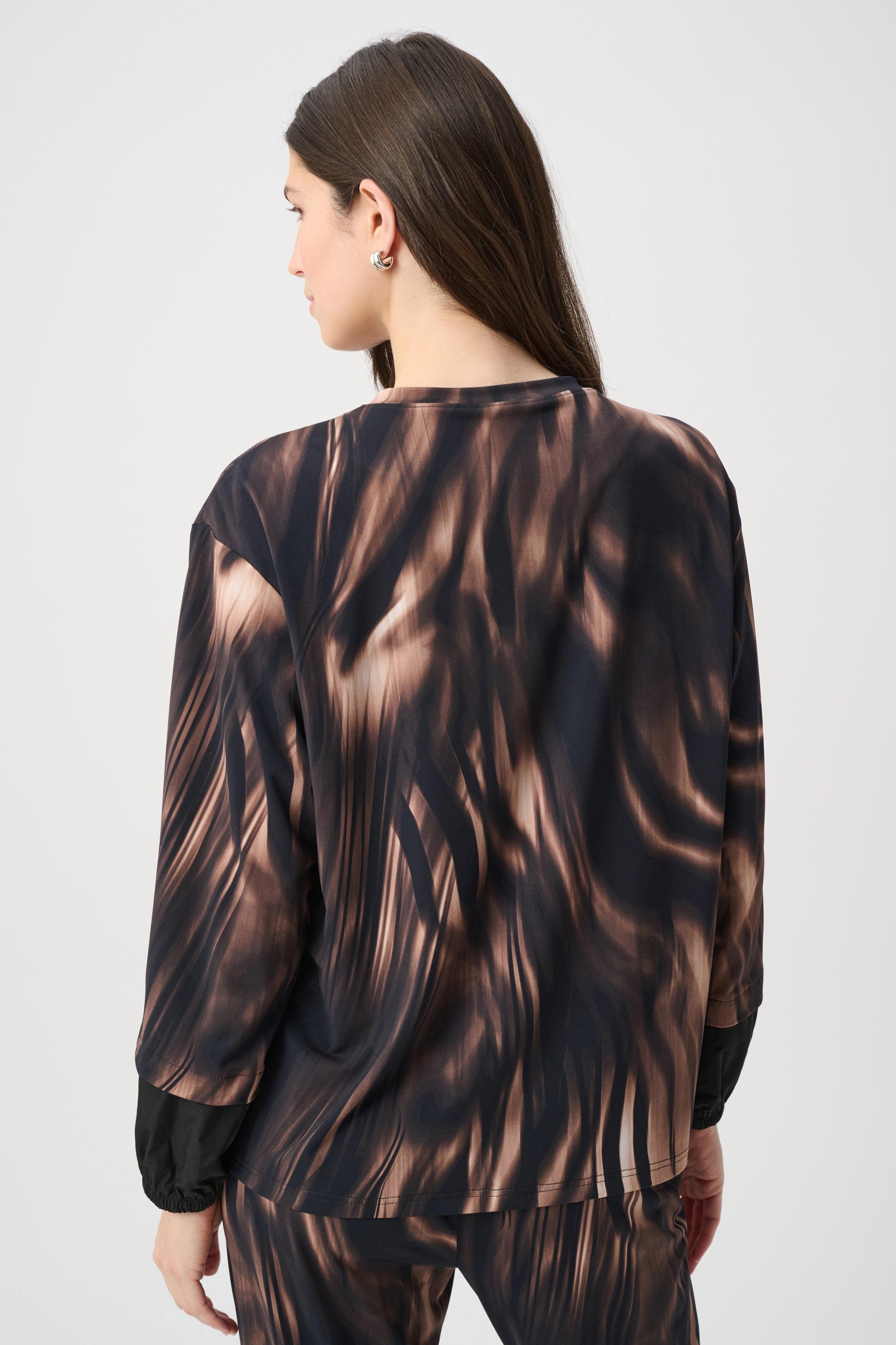 Animal Print Puff Sleeve Top (264608)