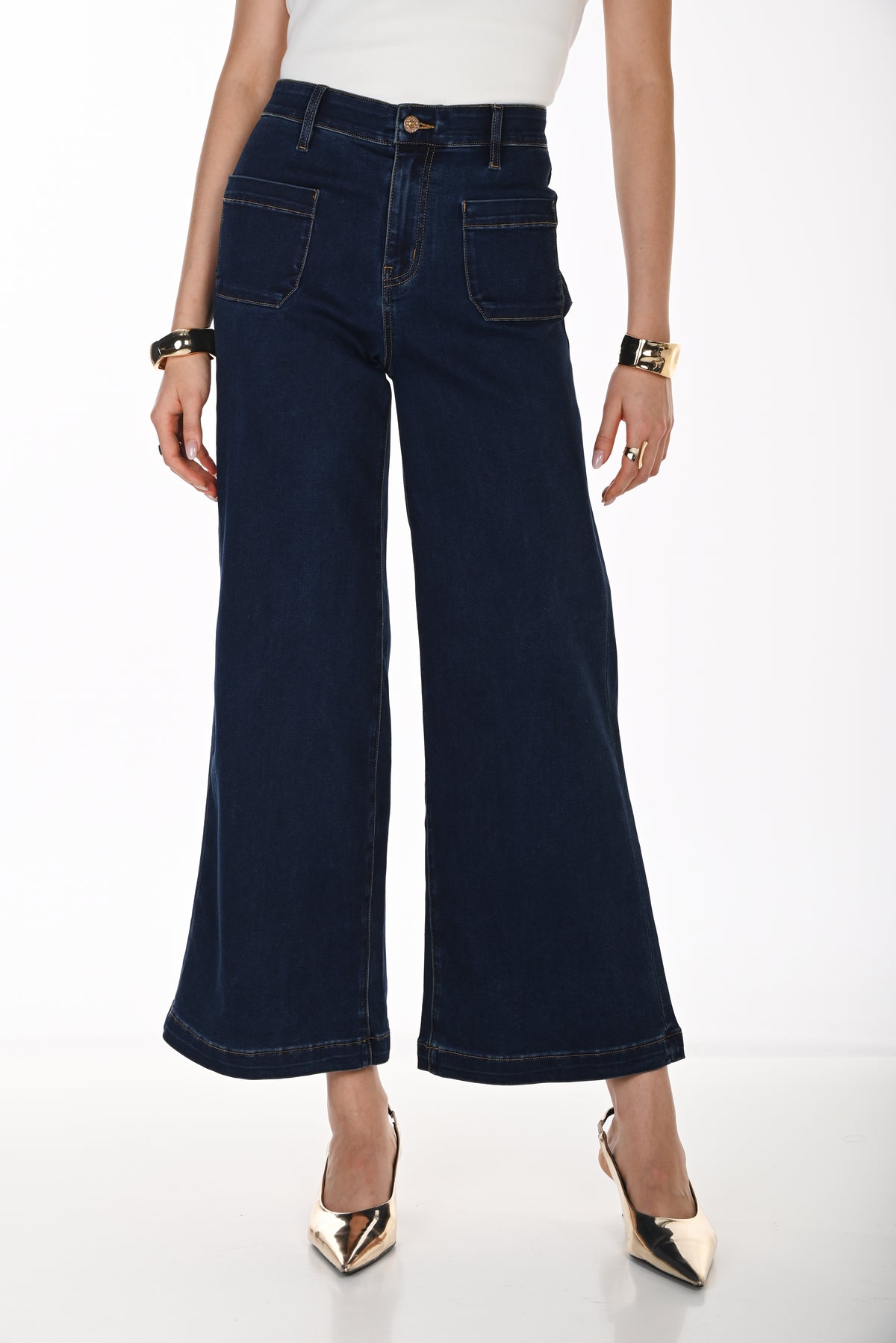Cropped Flared Jeans (264823)