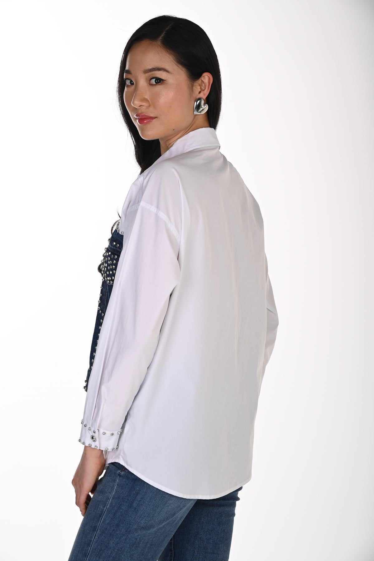 Denim Detailed Blouse (264850)