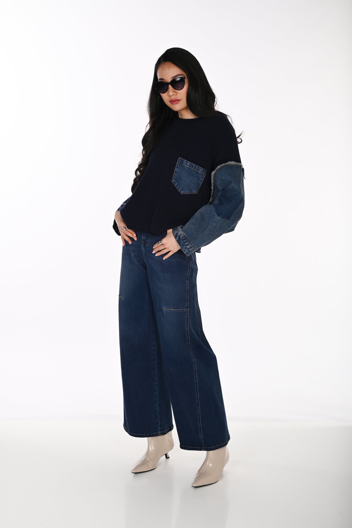 Denim & Knit Sweater (264857)