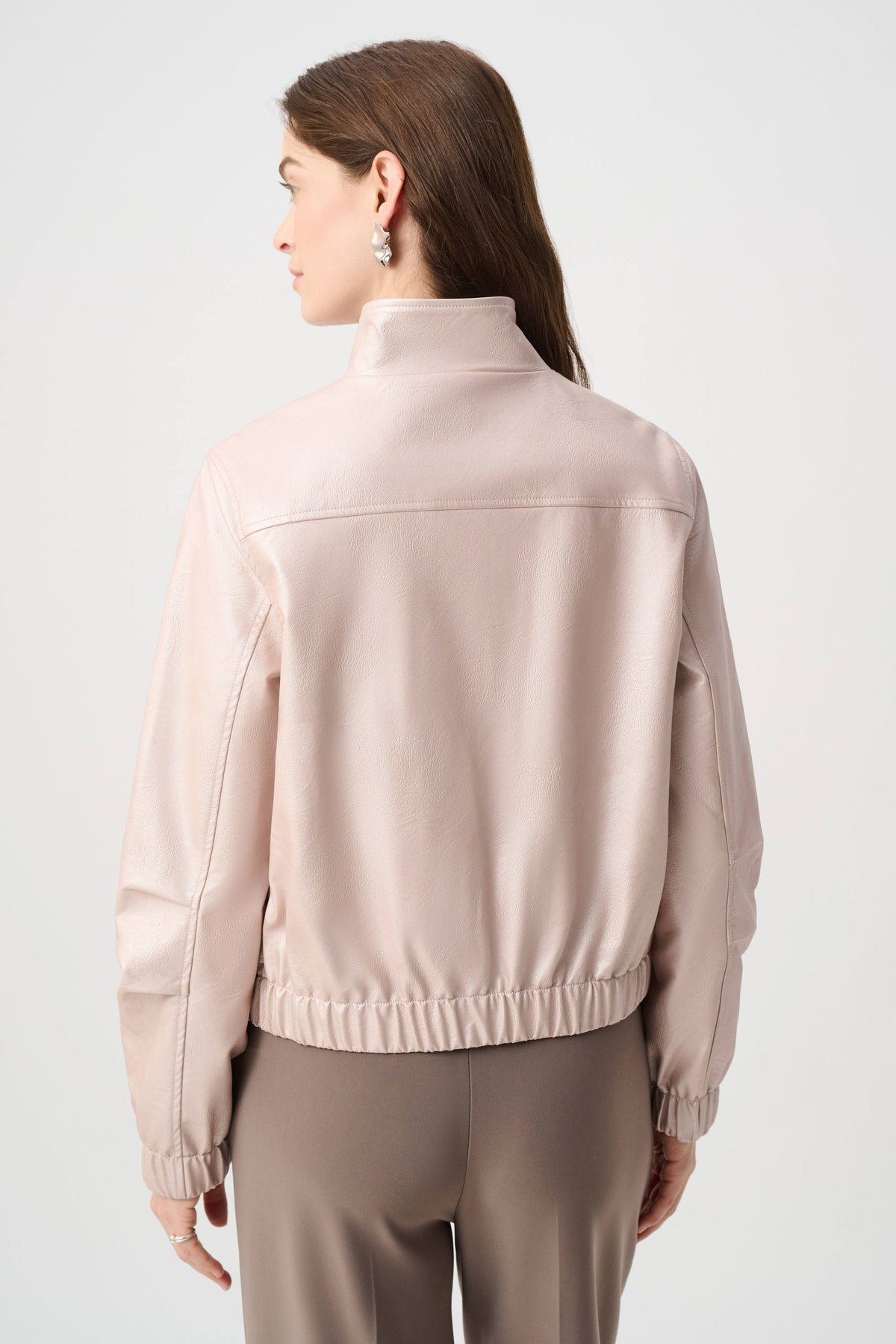 Metallic Leatherette Bomber Jacket (264907)