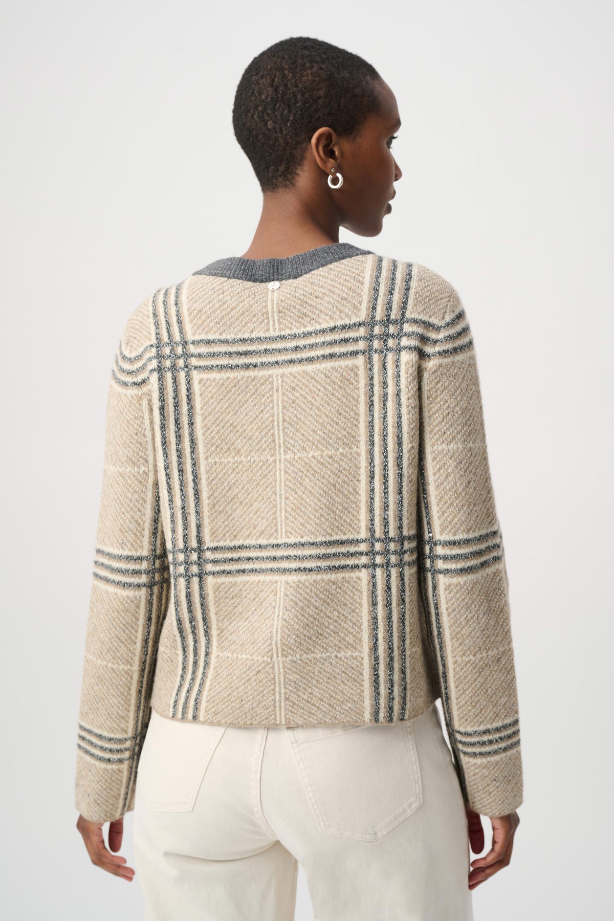 Plaid Straight-Fit Cardigan (264909)