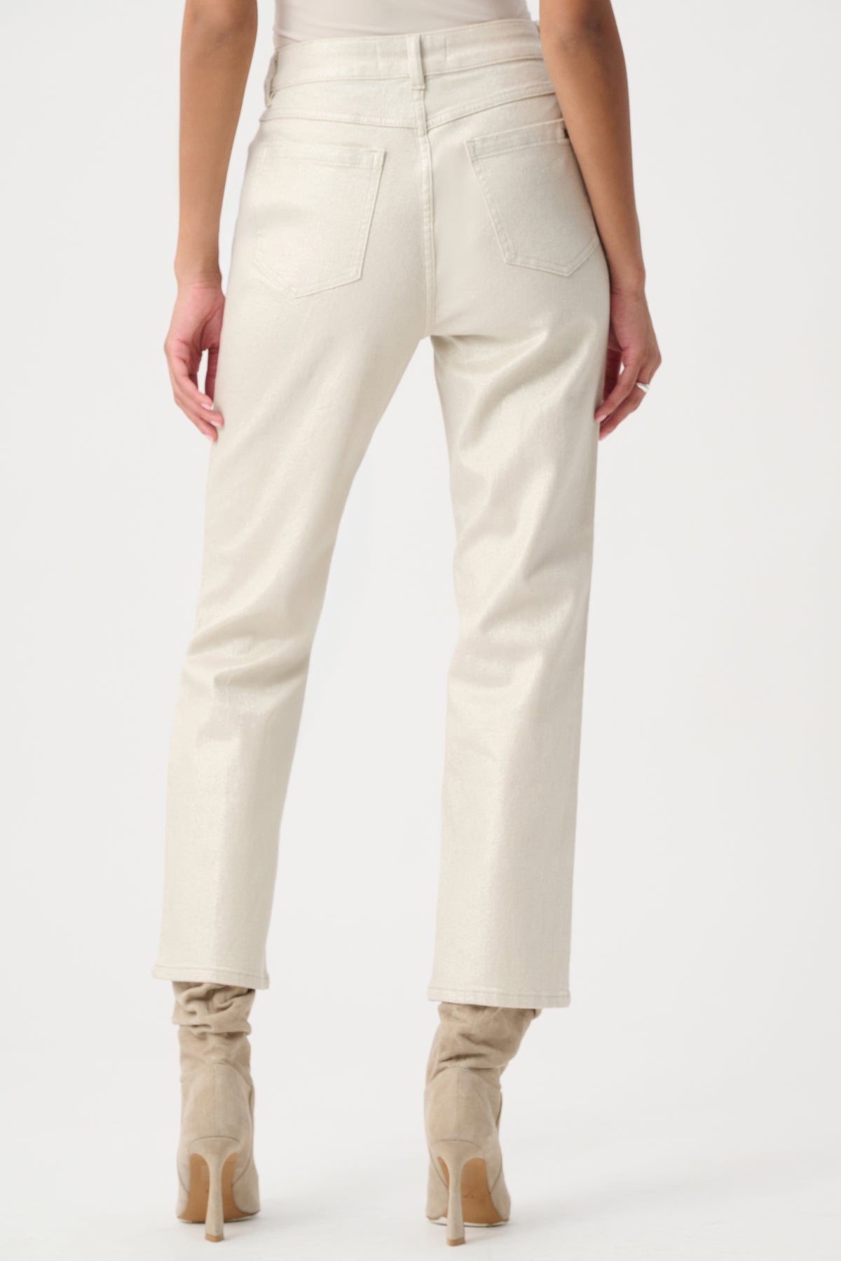 Classic Straight Leg Metallic Jeans (264913)
