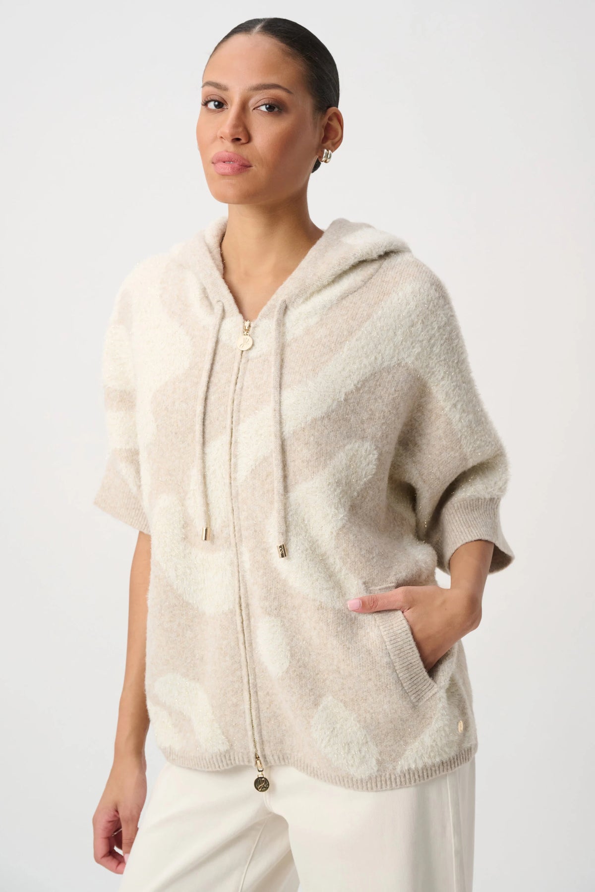 Hooded Animal Print Sweater (264925)