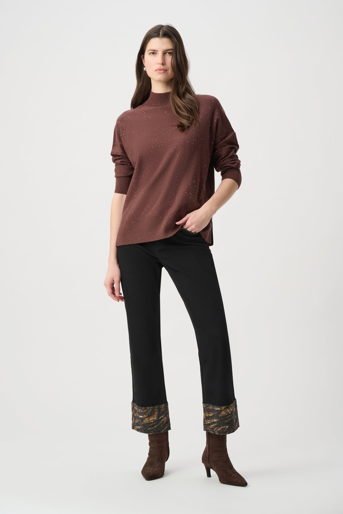 Repreve® Animal & Rhinestone Trim Straight Jeans (264927)