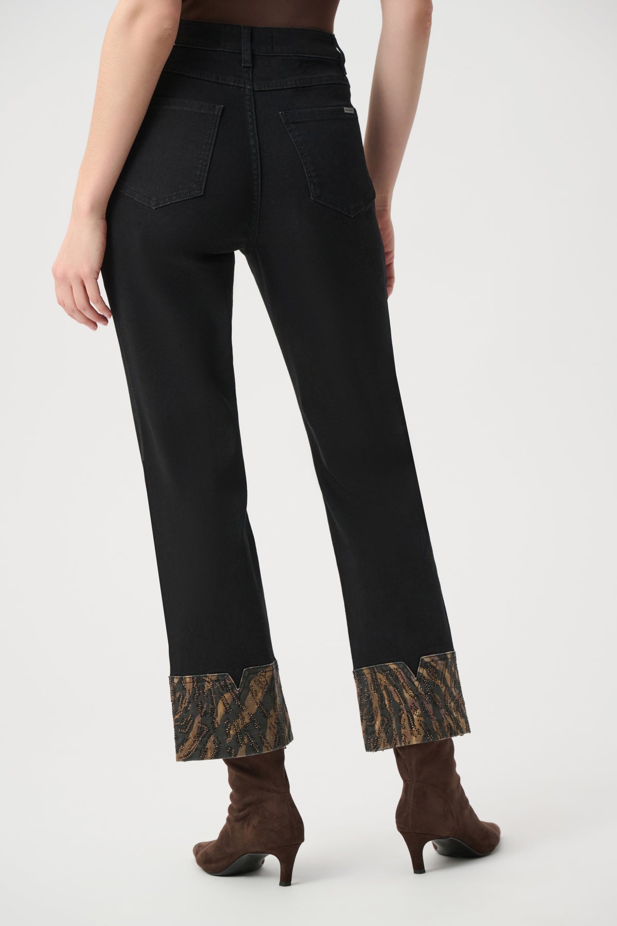 Repreve® Animal & Rhinestone Trim Straight Jeans (264927)