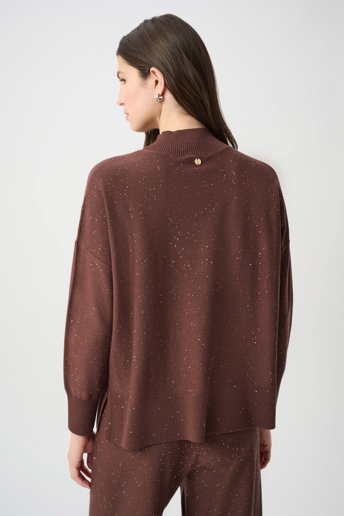 Sequin Mock-Neck Sweater (264930)