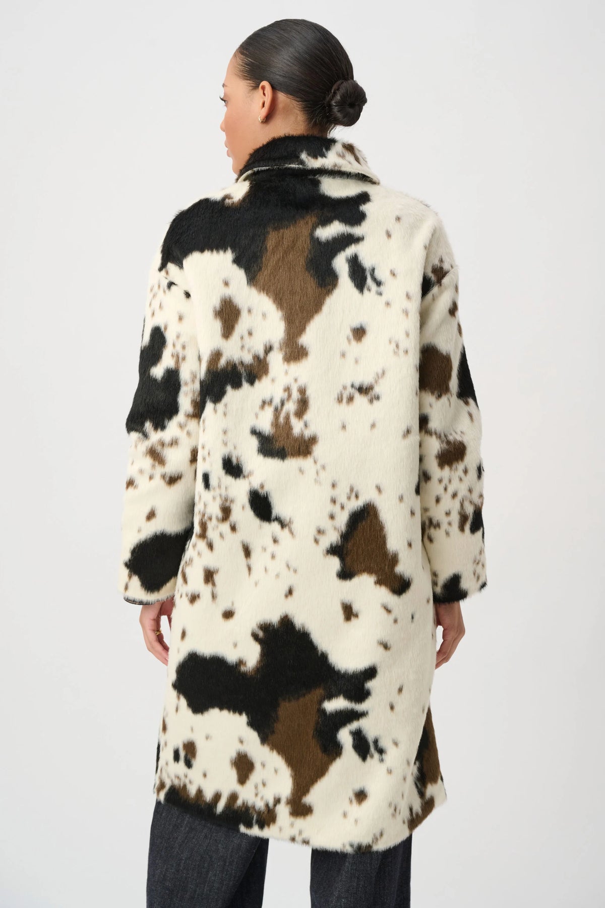 Faux Fur Cow Print Coat (264944)