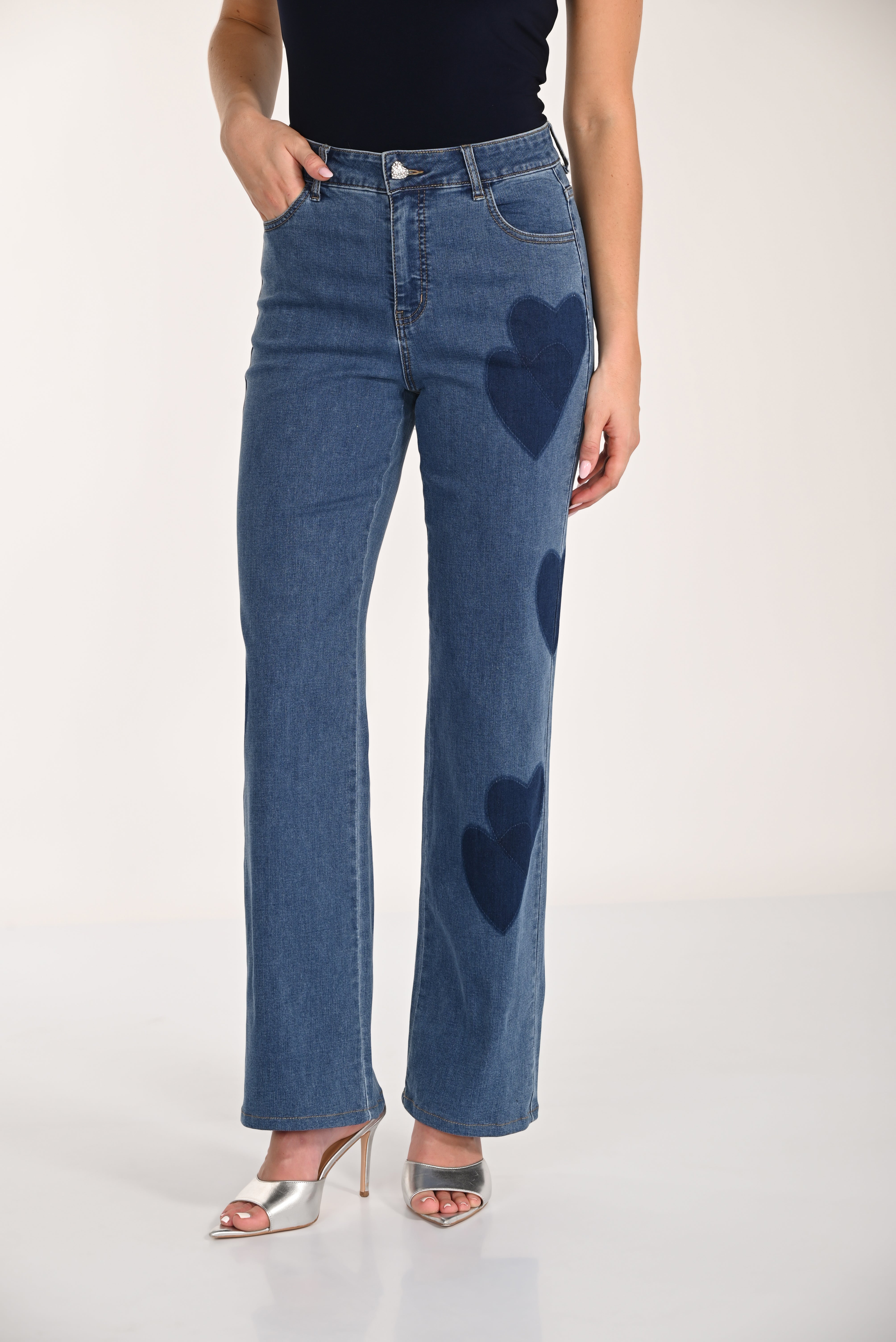 Heart Print Jeans (266512)