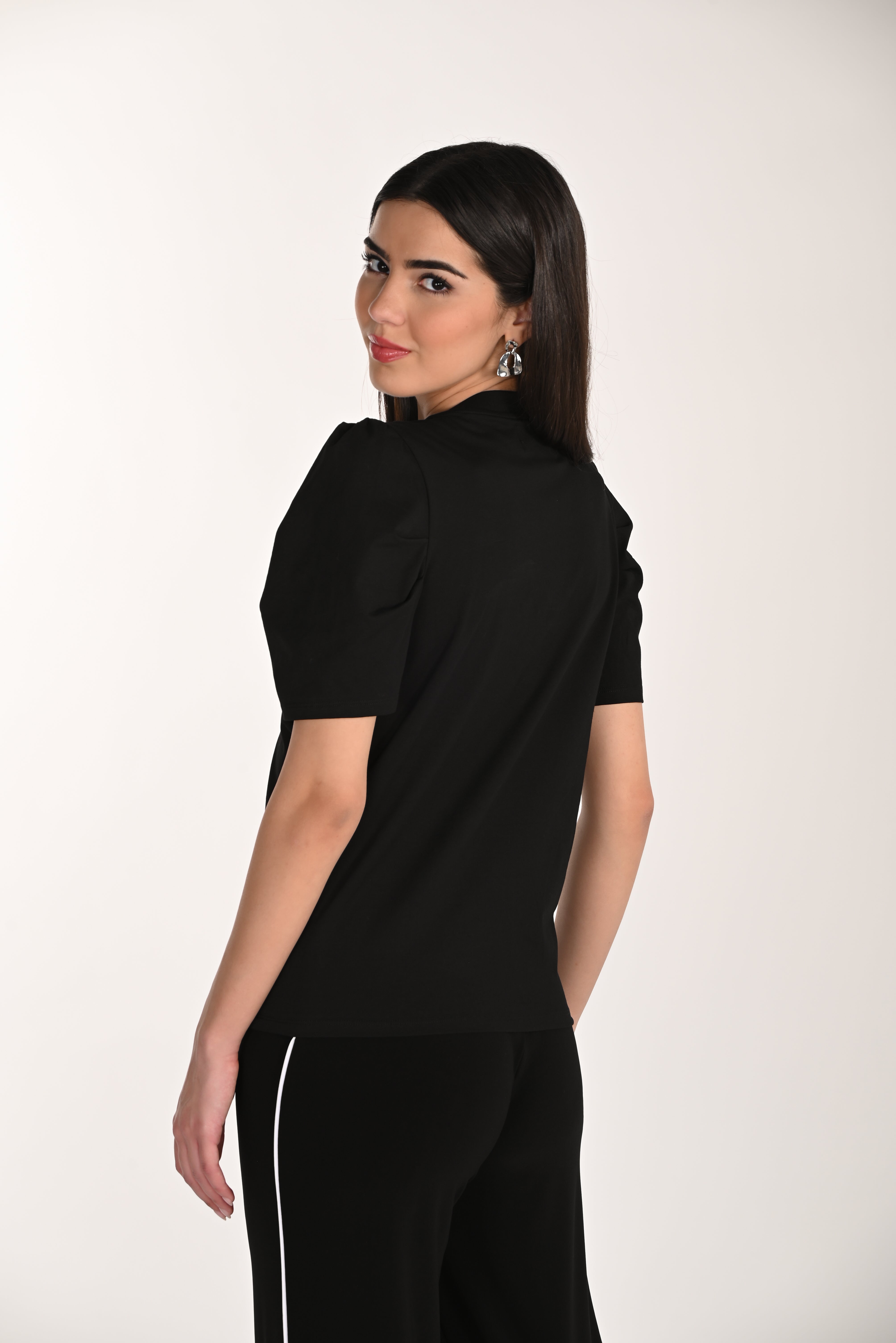 Puff Sleeve Graphic T S hirt (266531)