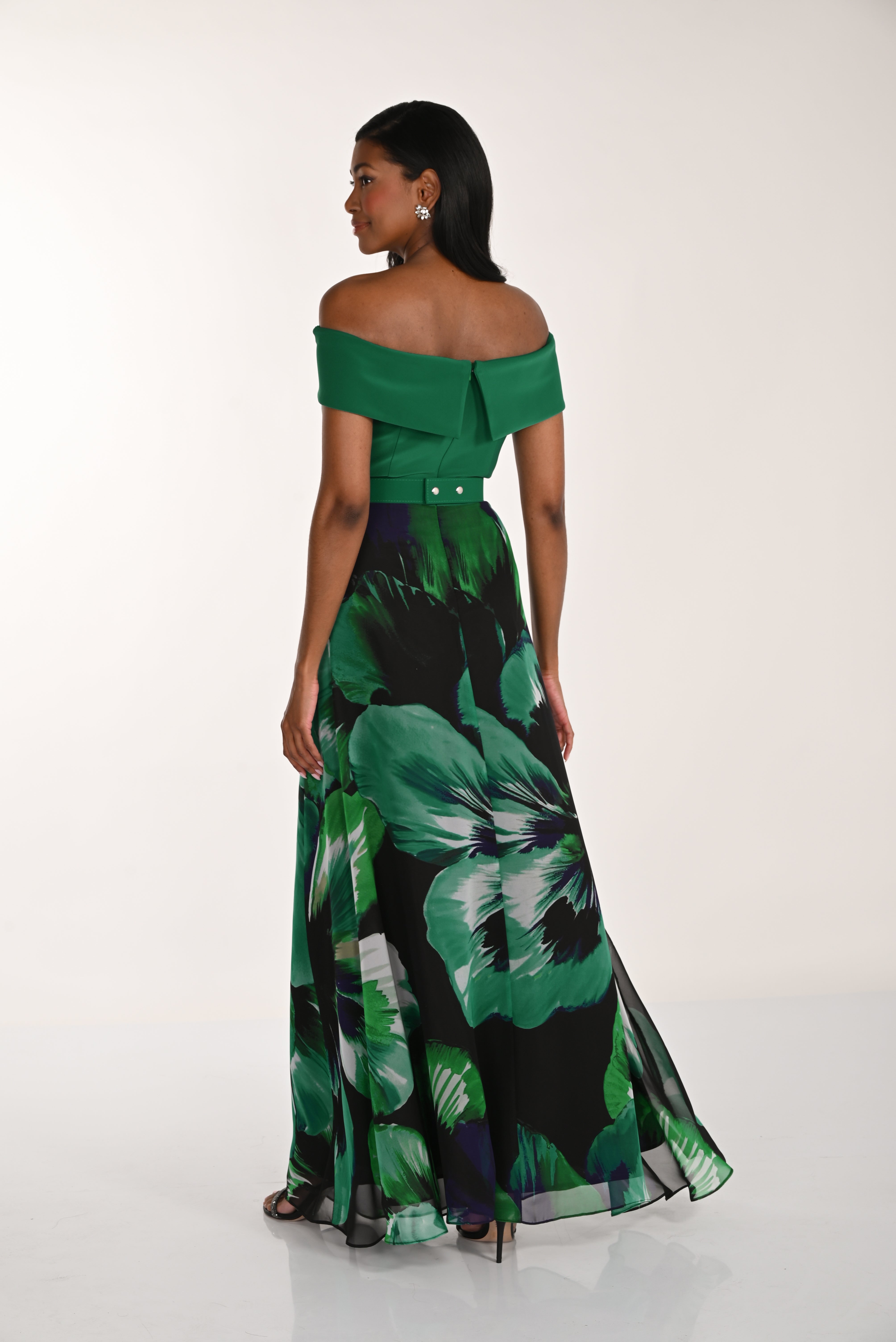 Off the Shoulder Folder Gown (FL0186)