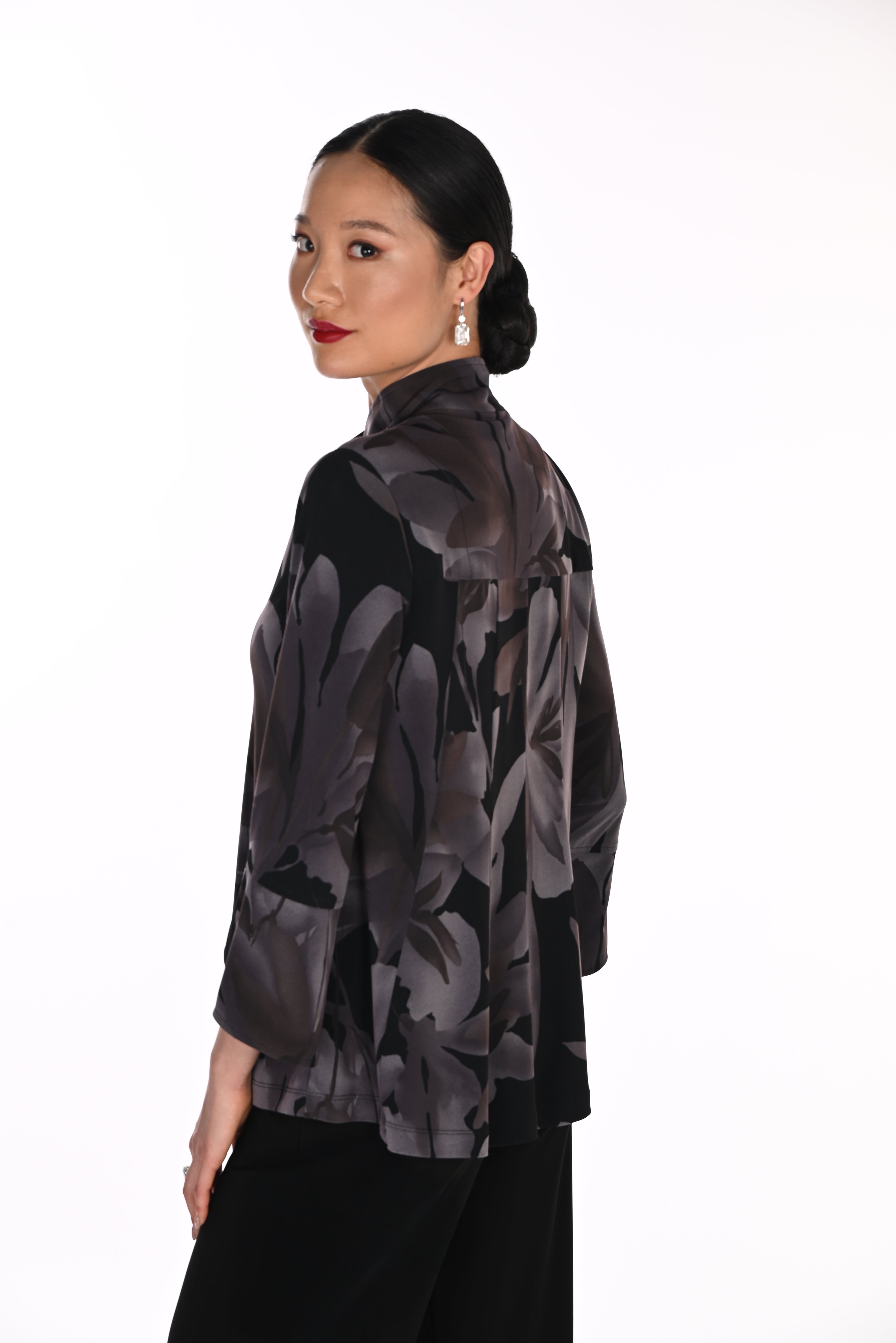 3/4 Bell Sleeve Printed Jacket (FL0218)