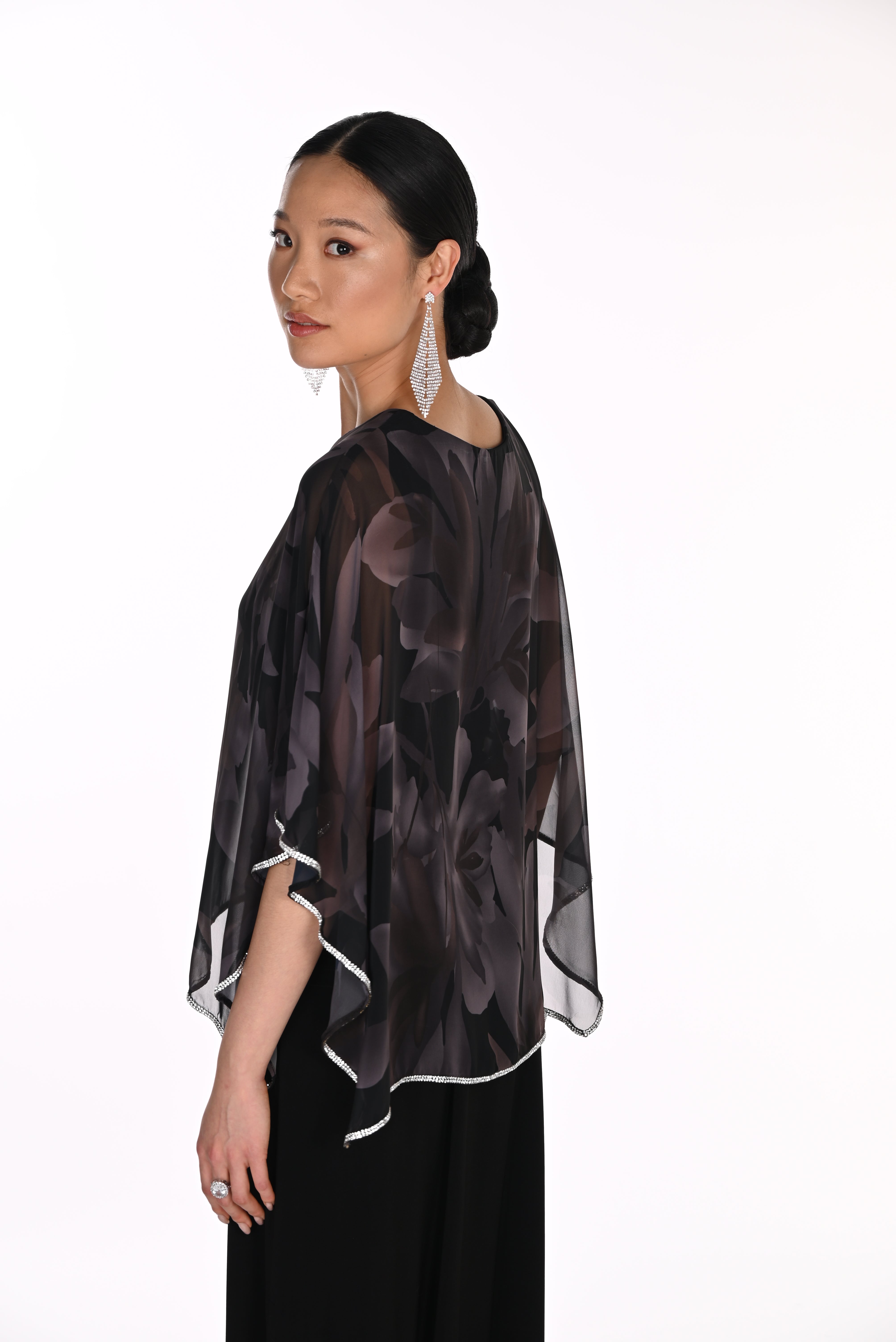Embellished Floral Overlay Top (FL0223)