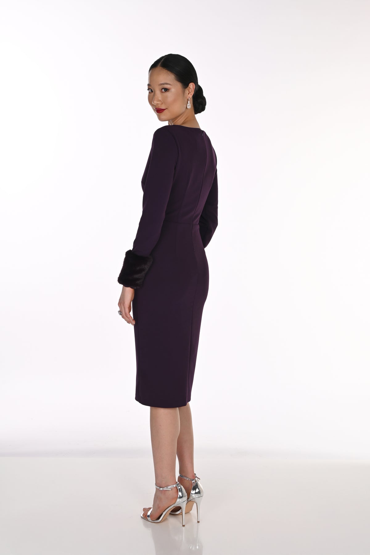 Fur Cuff Cocktail Dress (FL0232)
