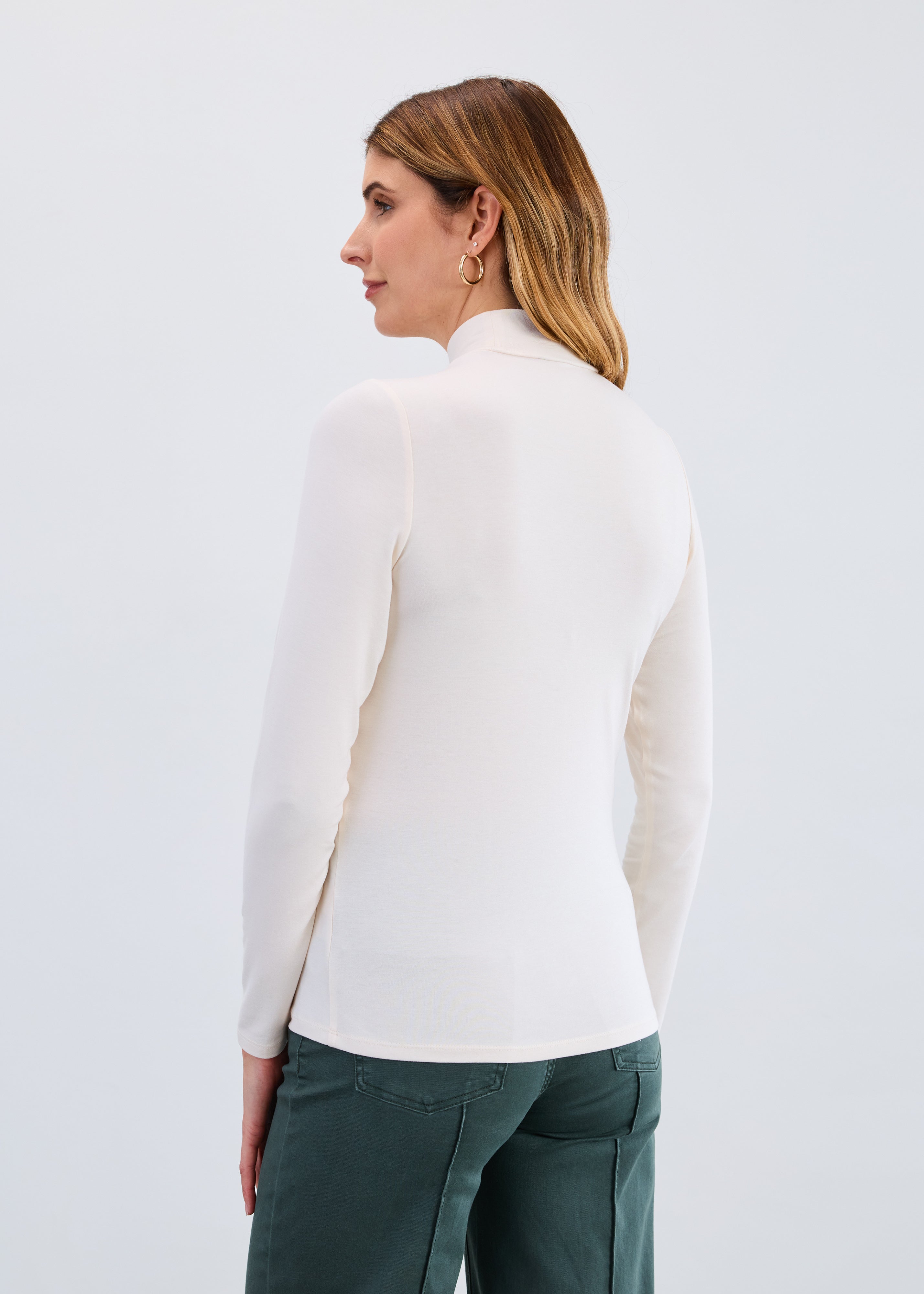 Long Sleeve Mock Neck Top (3056756)