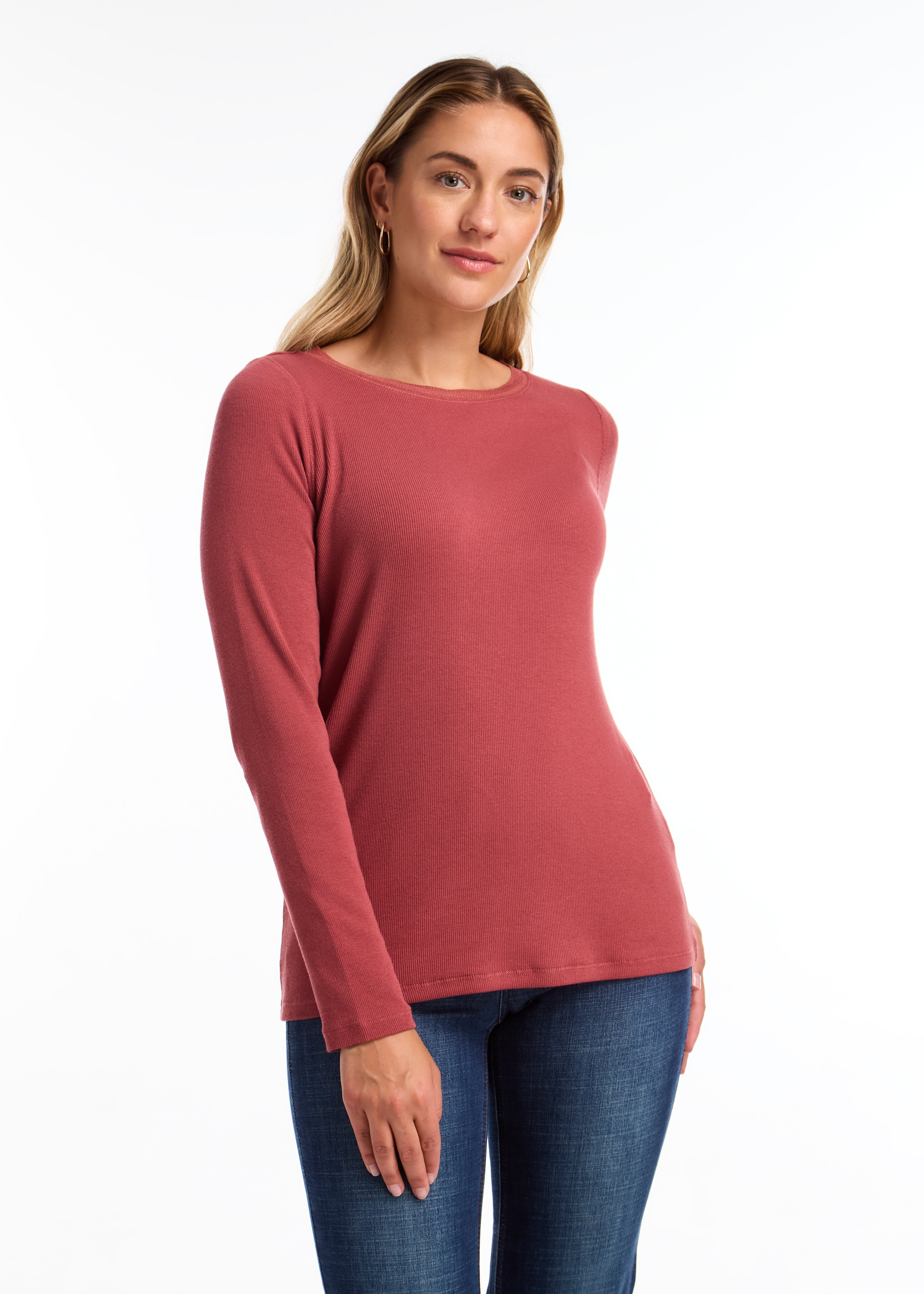 Long Sleeve Boat Neck Top (3259161F25)