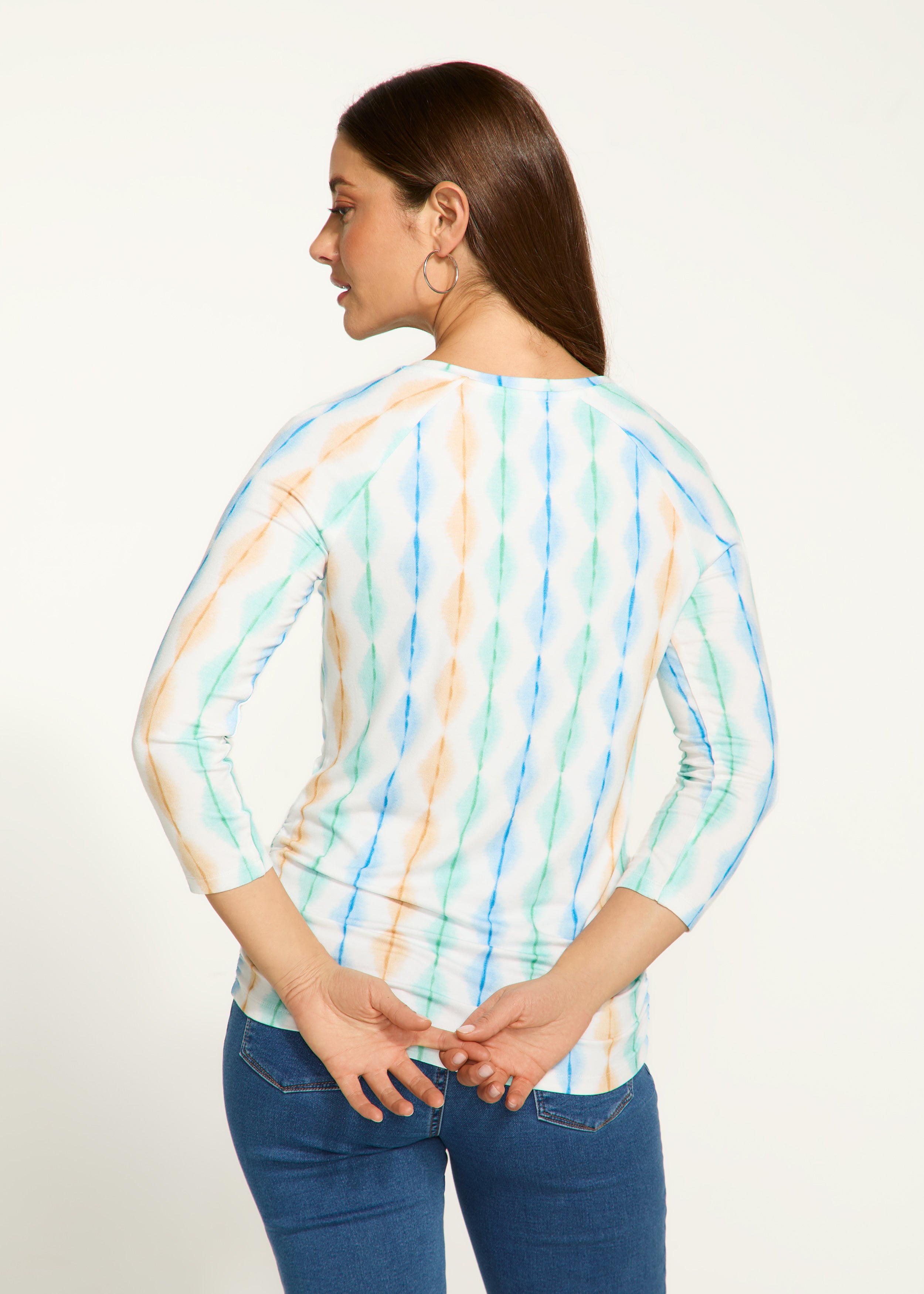 3/4 Sleeve Scoop Neck Top (3331756)