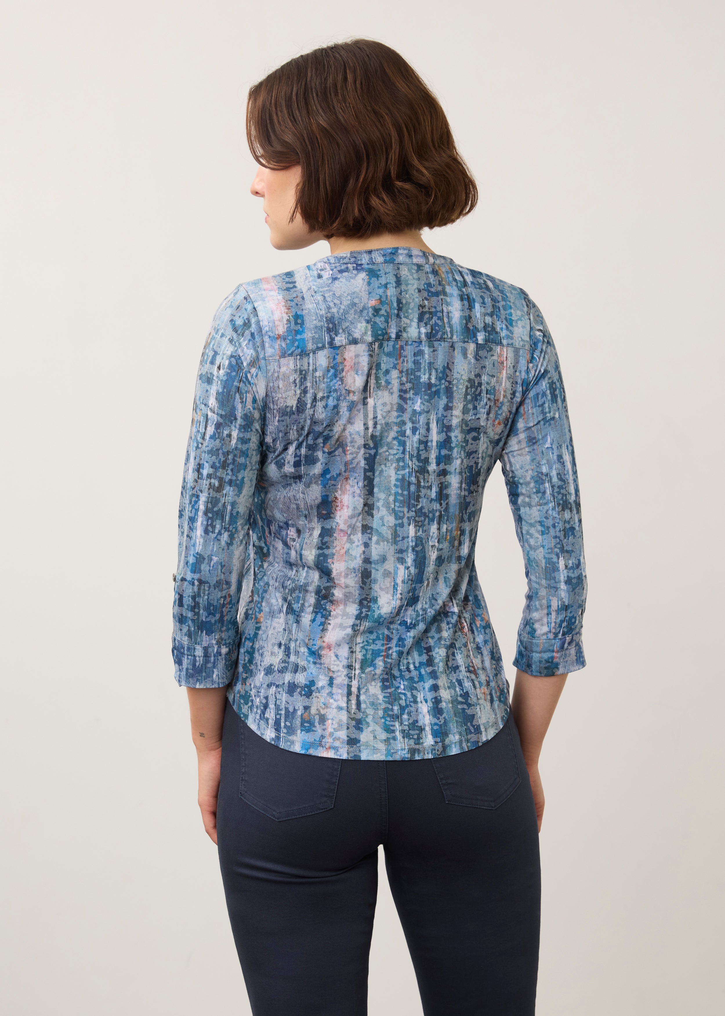 3/4 Sleeve Henley Top (3387844)
