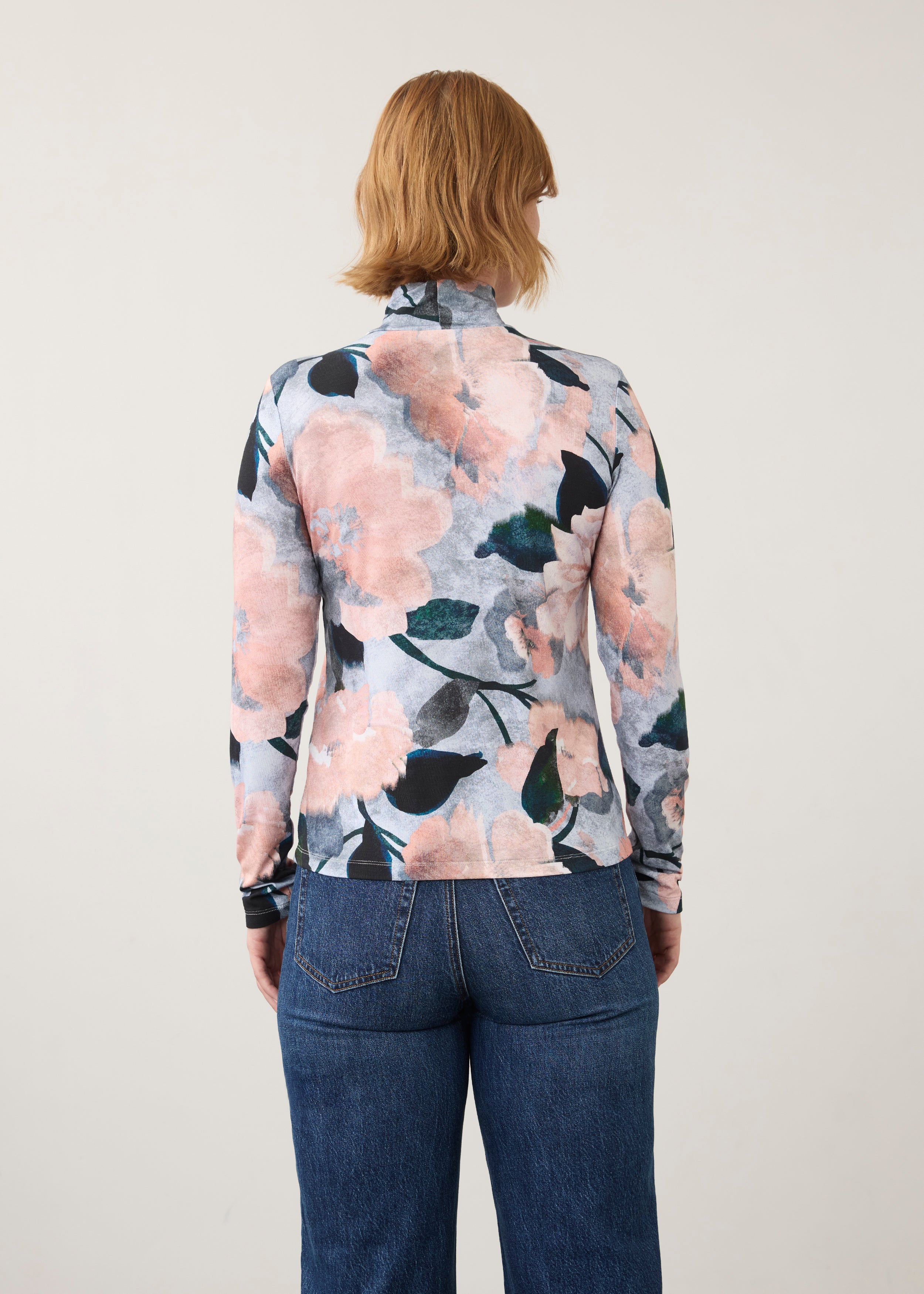 Long Sleeve Mock Neck Top (3761756)