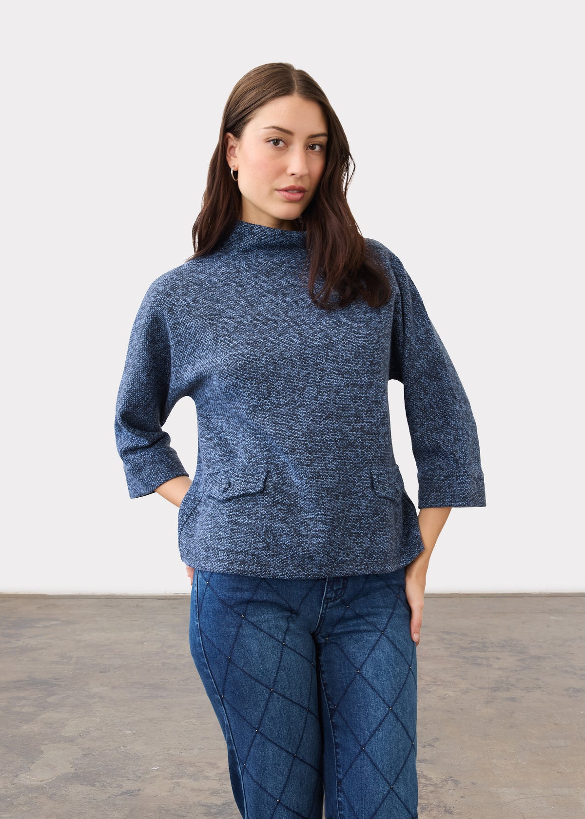 Boat Mockneck Knit Popover (3798959)