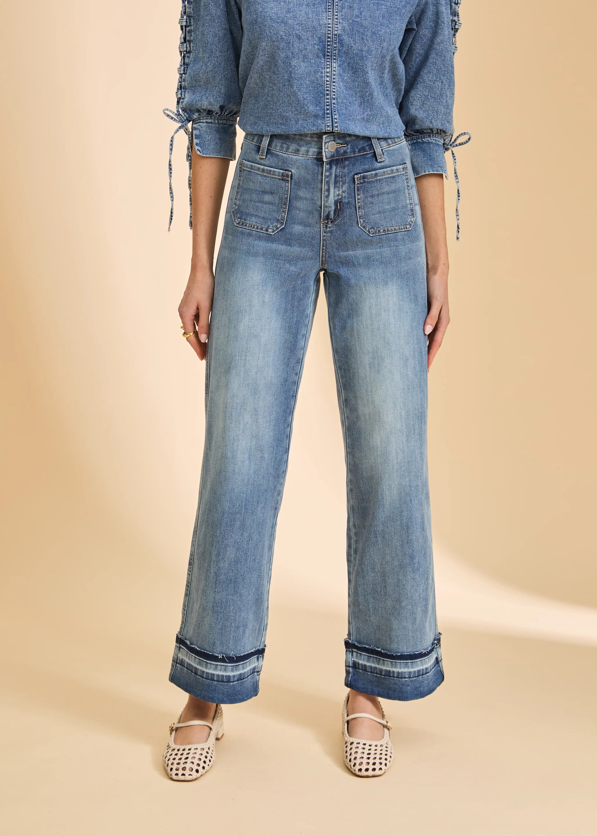 Olivia Cuffed Wide Leg Denim (2751779)