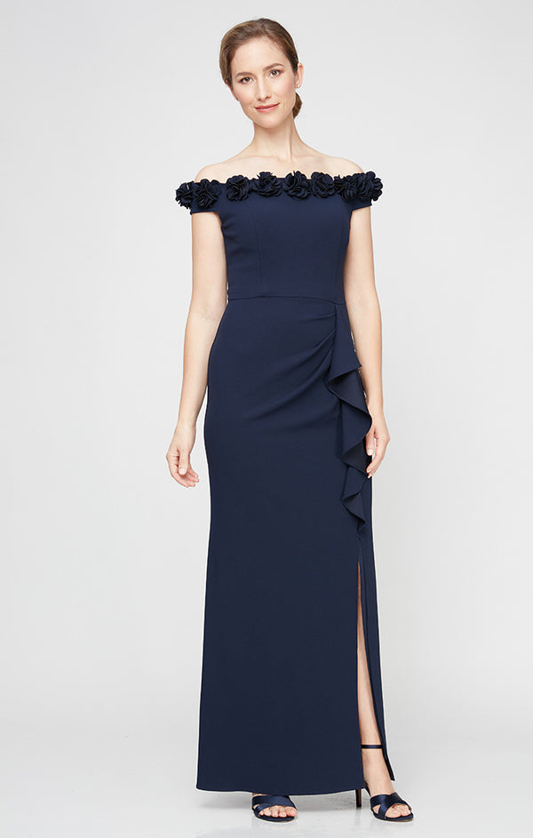 Floral Neckline Gown (AE0083)