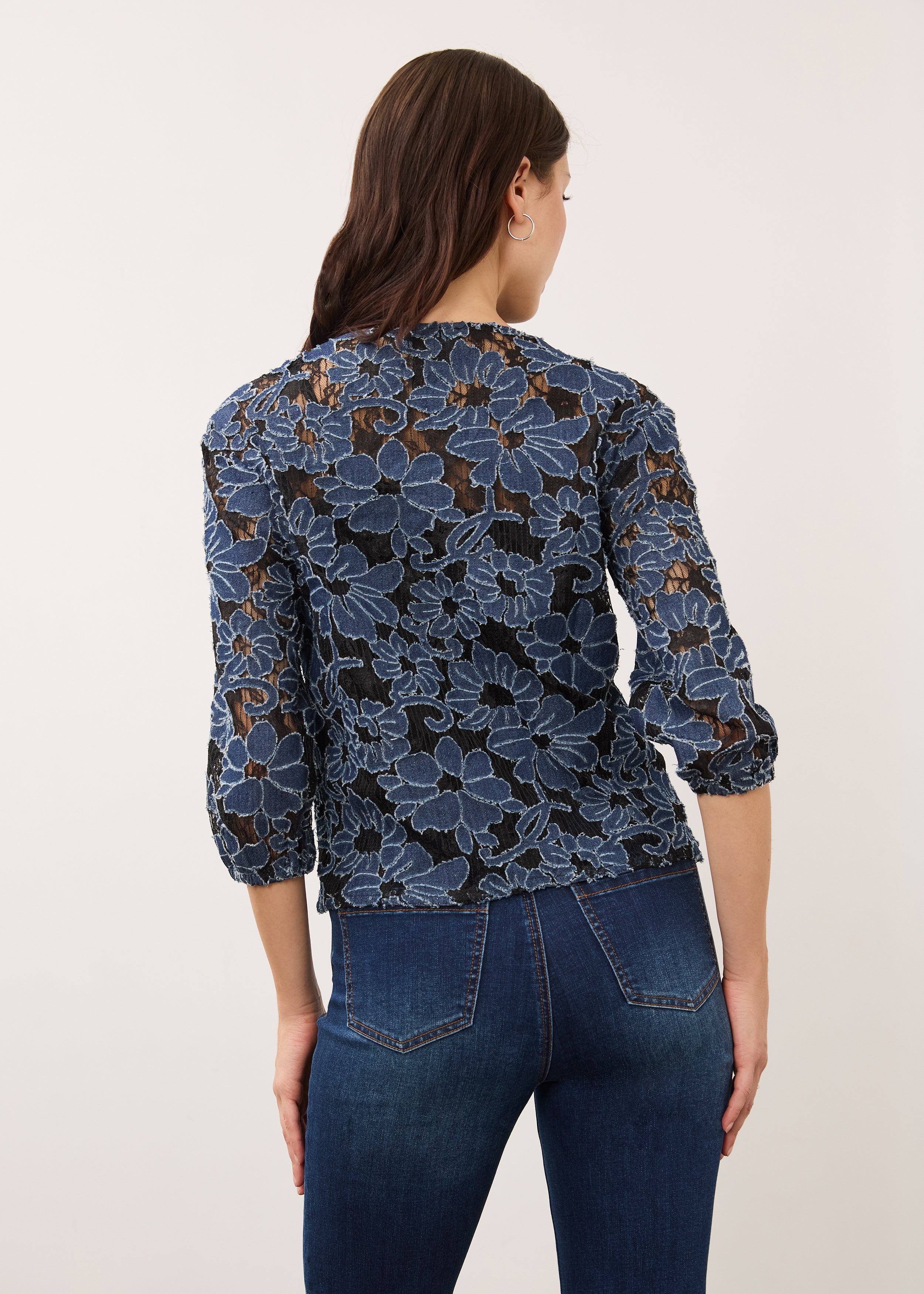 3/4 Sleeve Popover Top (7310142)