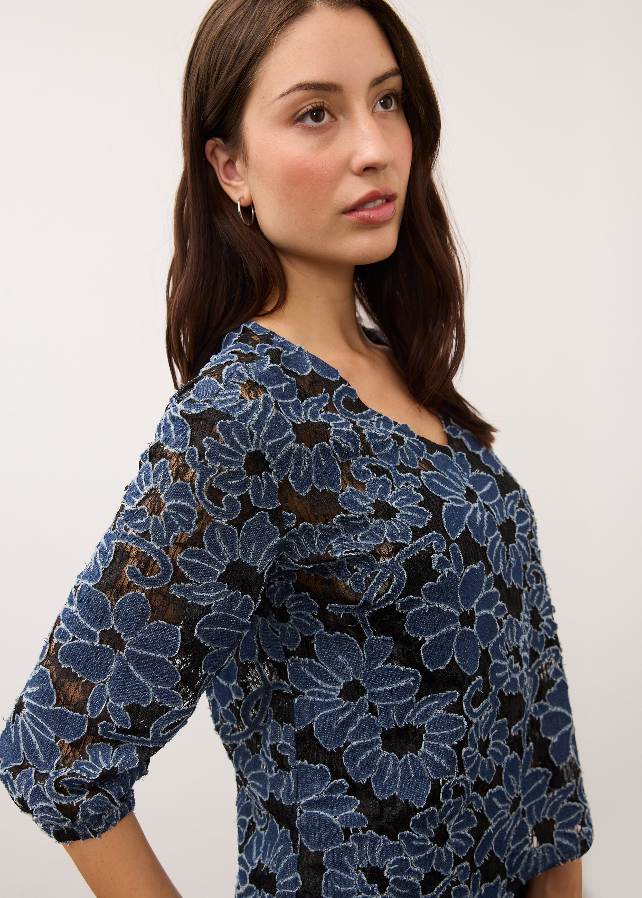 3/4 Sleeve Popover Top (7310142)