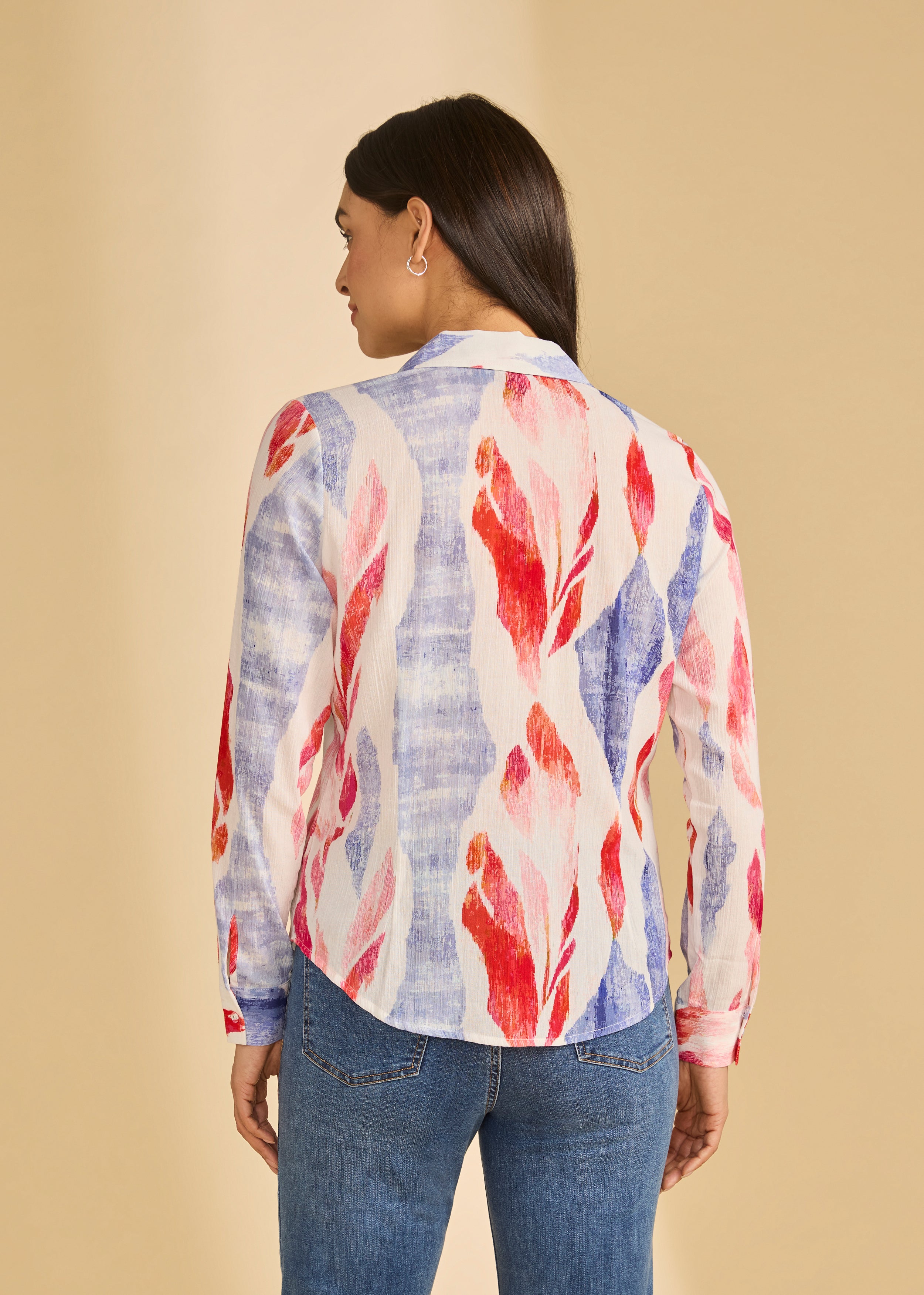 Lace Insert Popover Blouse (7856775)