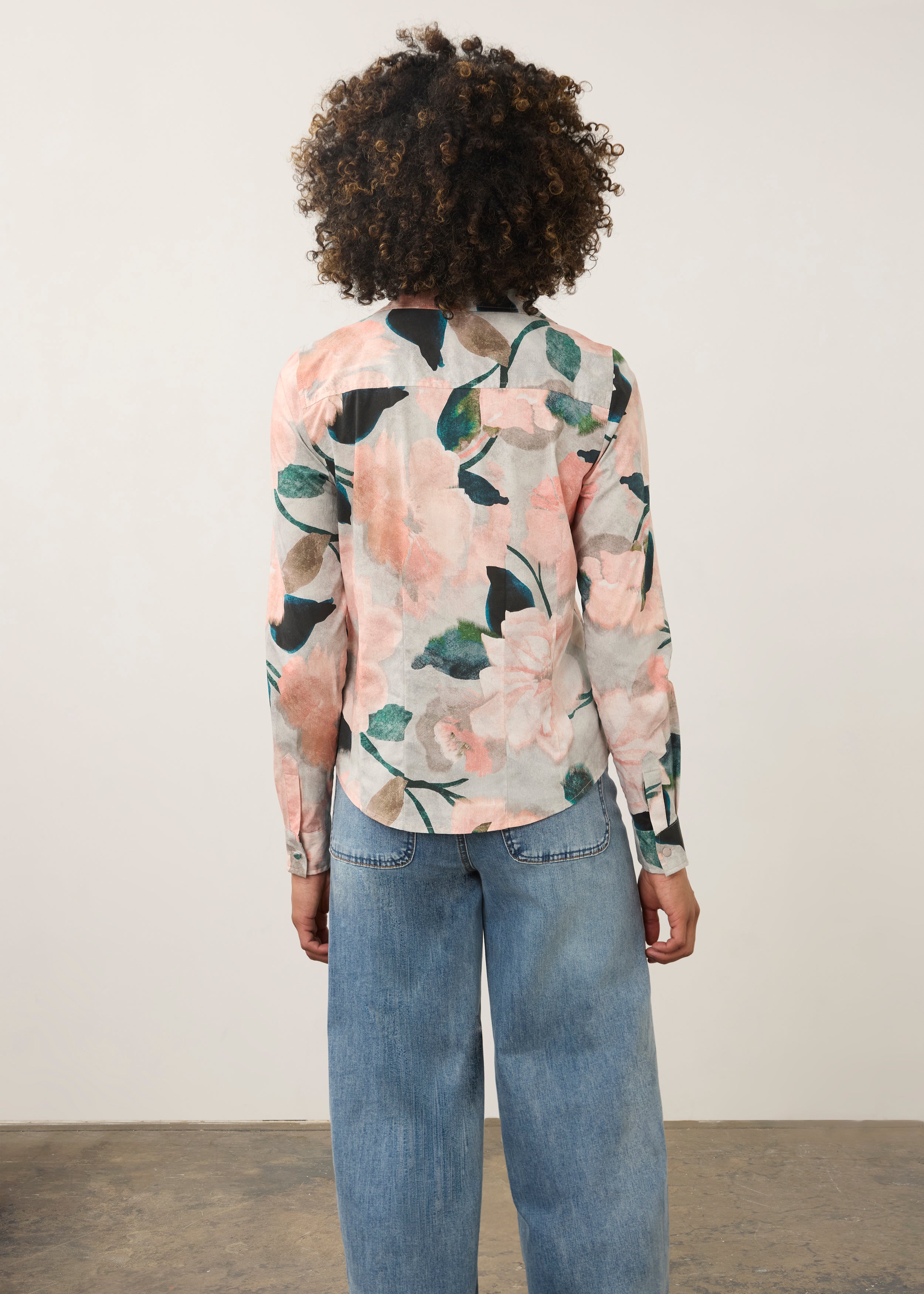 Long Sleeve Split Neck Shirt (7902623)