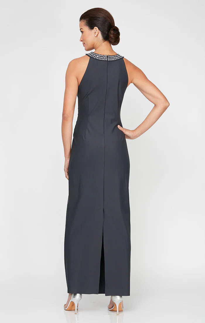 Long Halter Neck Column Dress (AE0037)