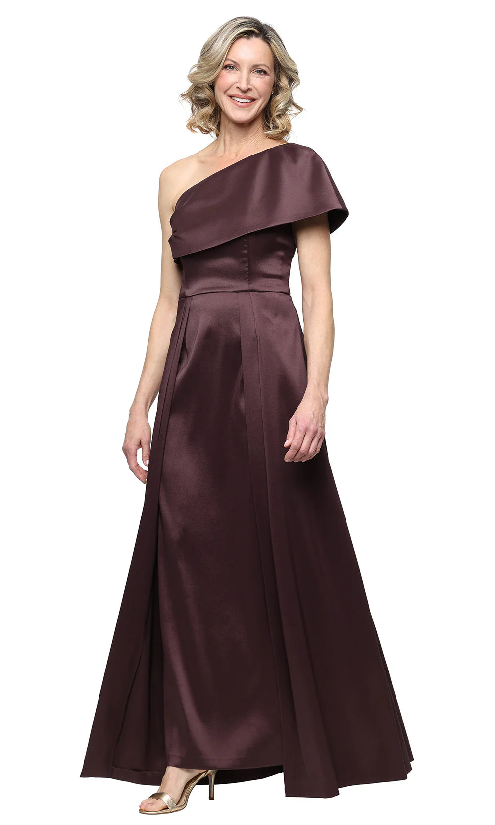 Draped One Shoulder Gown (AE0111)