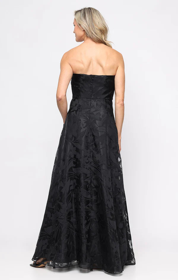 Strapless Burnout Organza Gown (AE0089)