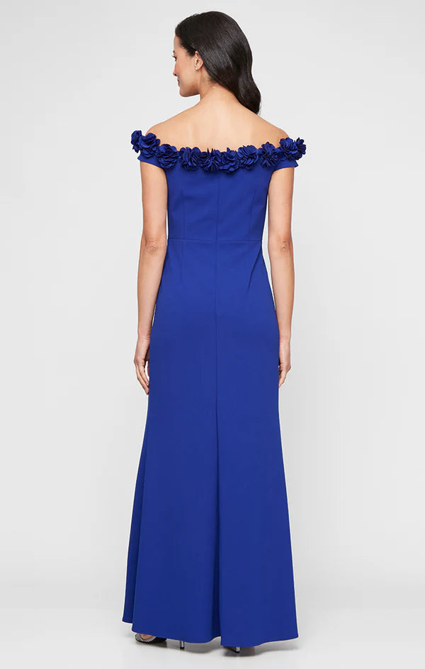 Floral Neckline Gown (AE0083)