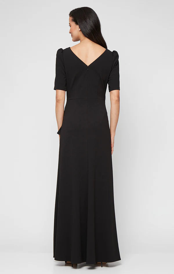Ashley Stretch Crepe Elbow Sleeve Dress (AE0113)