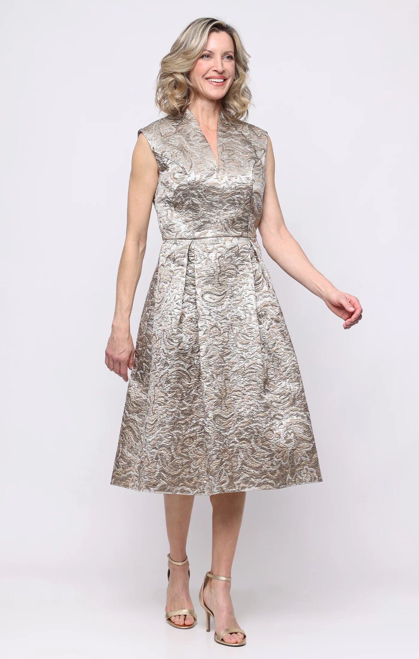 Valerie Midi A-Line Jacquard Dress (AE0125)