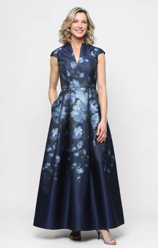 Josephine Floral Jacquard Gown (AE0123)