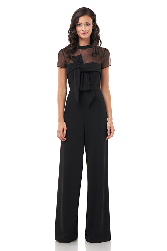 Crepe Oversized Bow Jumpsuit (JS0052)