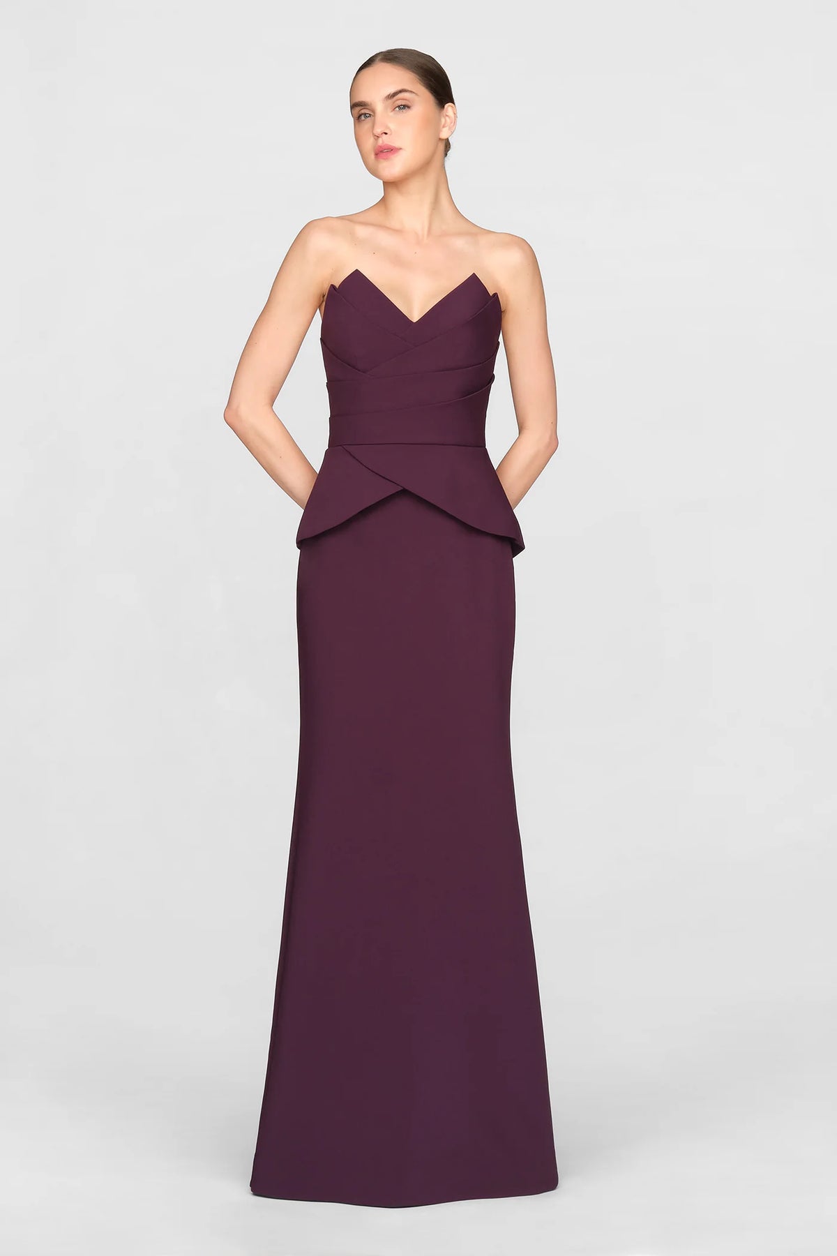 Lucinda Strapless Crepe Gown (TH0002)
