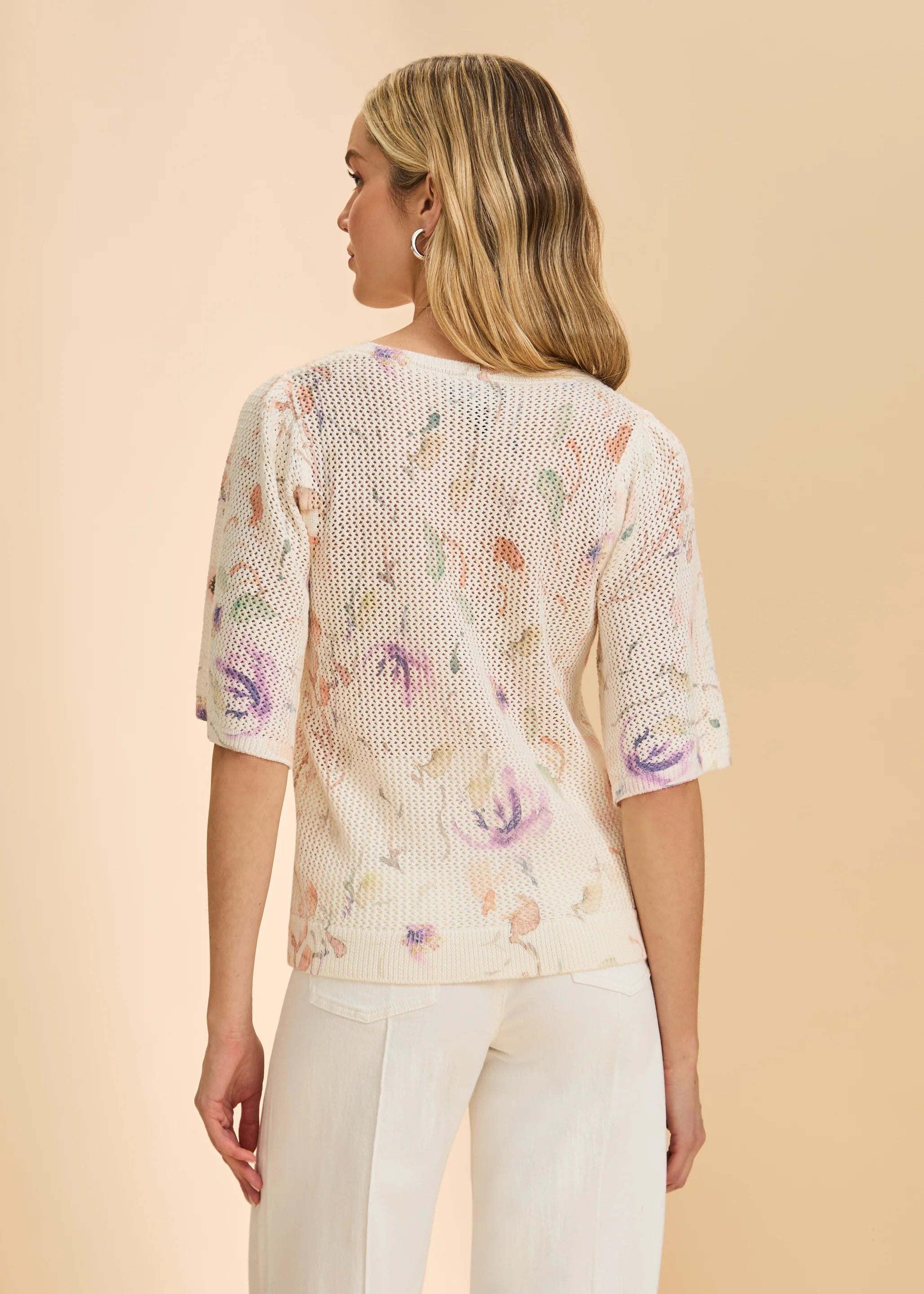Elbow Bell Sleeve Sweater (12036240)