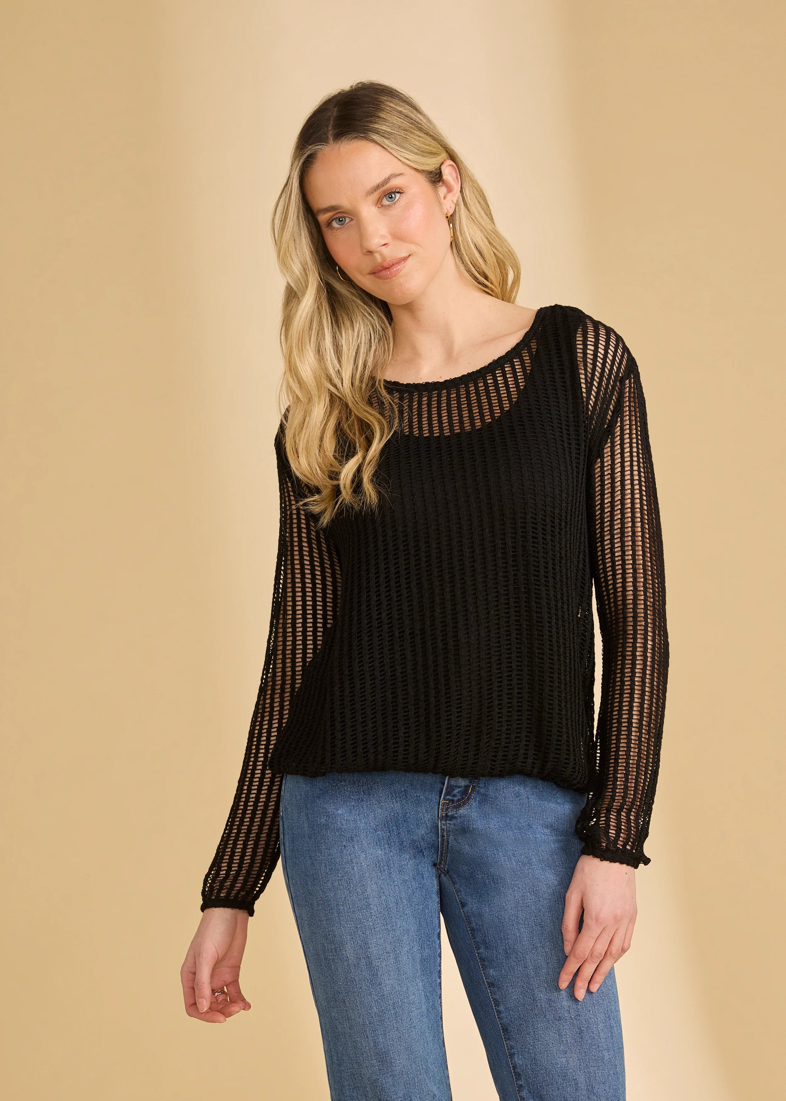 Long Sleeve Bubble Top (3648422)