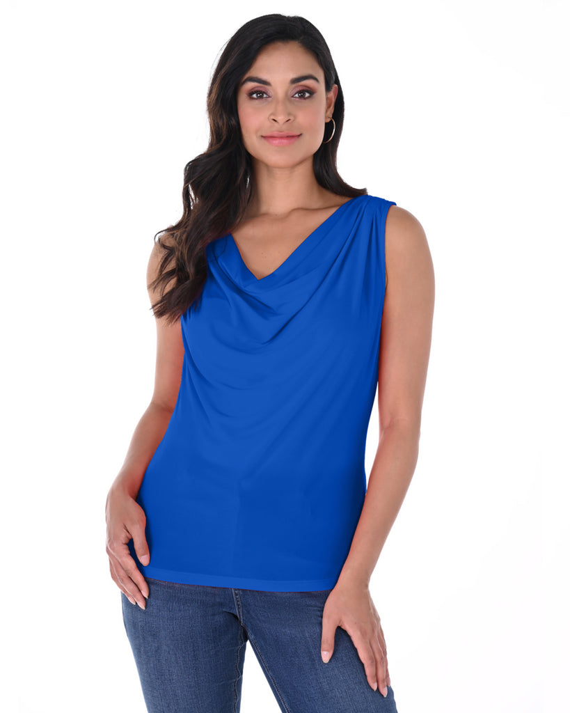 Cowl Neck Short Sleeve Top (246014)