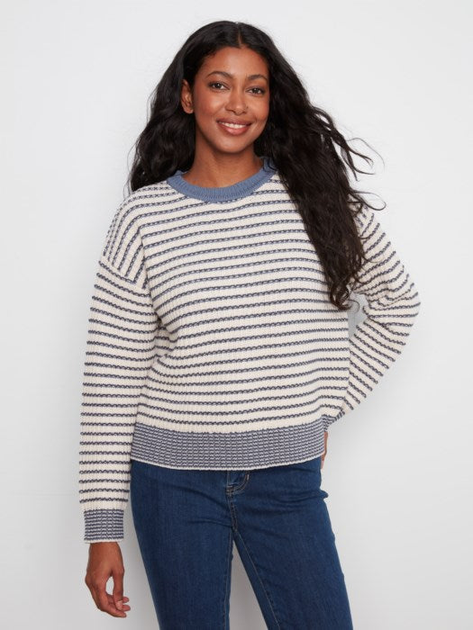 Striped Crew Neck Sweater (C2033424B)