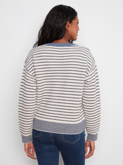 Striped Crew Neck Sweater (C2033424B)