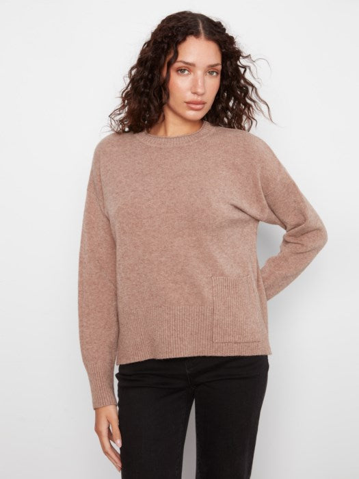 Patch Pocket Crew Neck Sweater (C2052736A)