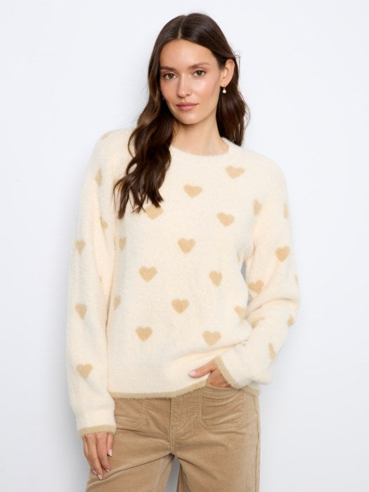 Allover Embroidered Heart Sweater (C2172814C)