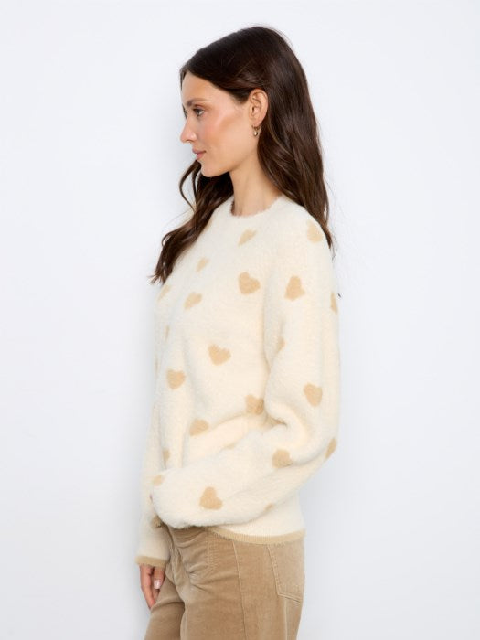 Allover Embroidered Heart Sweater (C2172814C)