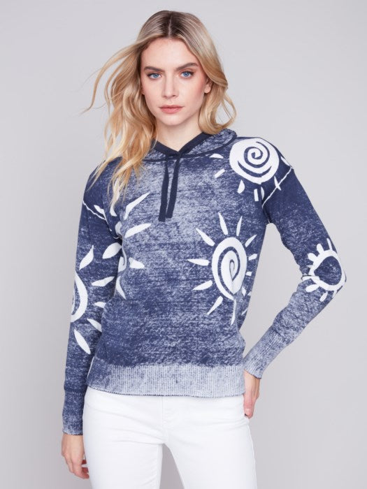 Reverse Printed Hoodie Sweater (C2616 261B)