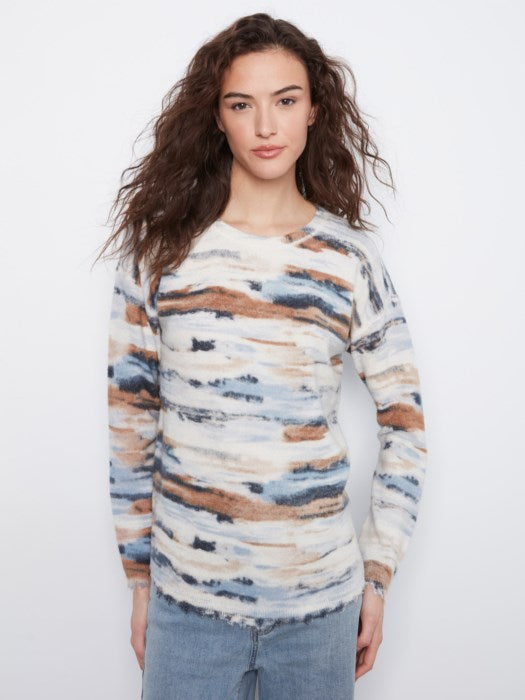 Reversible Printed Plush Sweater (C2735RR918A)
